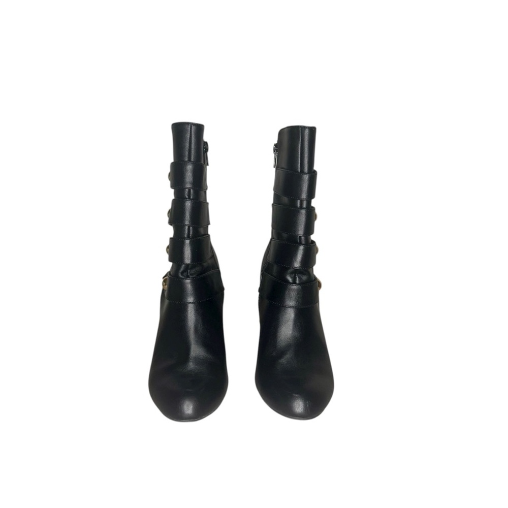 Bamboo Namaste Black & Gold Military Ankle Boots Size 7 - Picture 2 of 9
